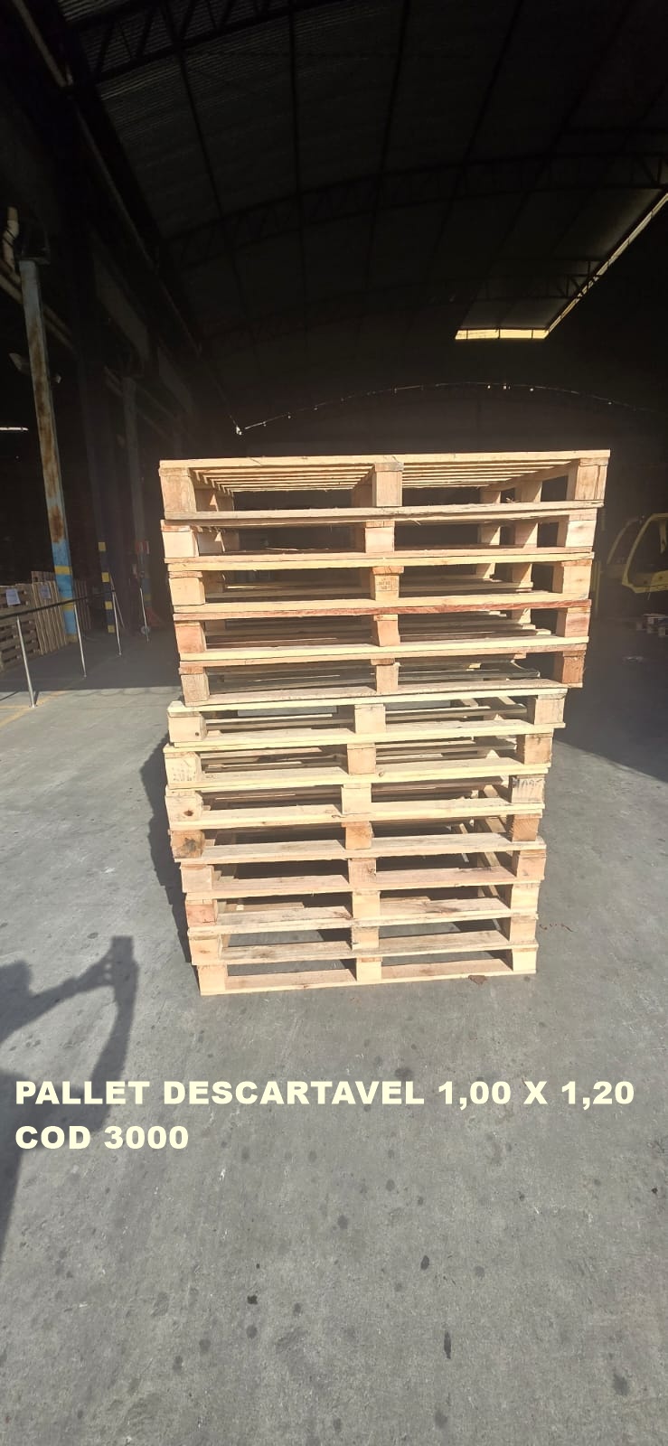 PALLET DESCARTAVEL PADRÃO 1,00 X 1,20 — foto real da R Ximenes em Contagem MG — vista 3
