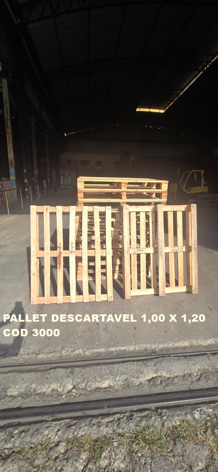 PALLET DESCARTAVEL PADRÃO 1,00 X 1,20 — foto real da R Ximenes em Contagem MG — vista 2