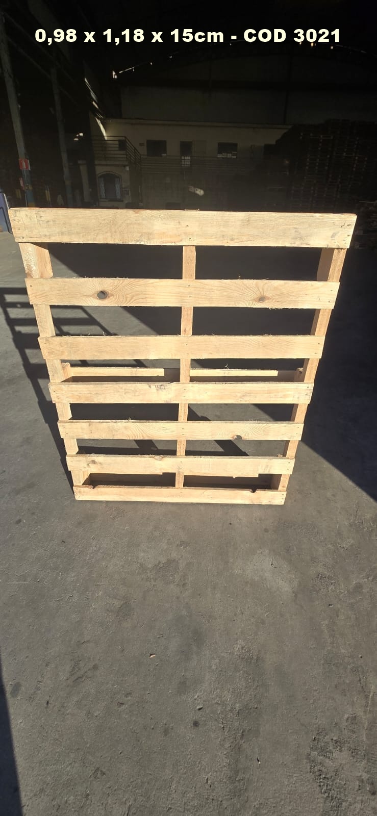 PALLET DESCARTAVEL 0,98 X 1,18 — foto real do catálogo R Ximenes em Contagem MG