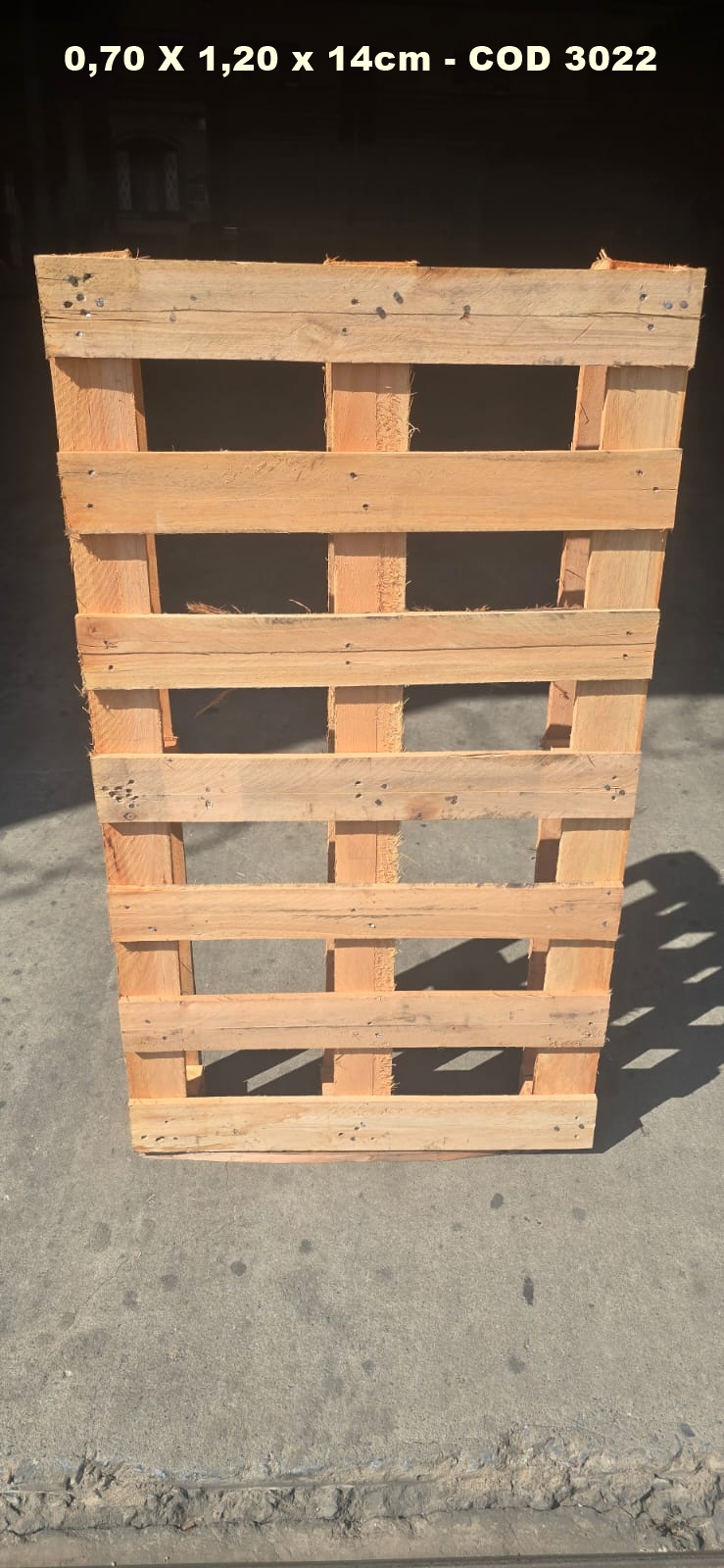PALLET DESCARTAVEL 0,70 X 1,20 — foto real do catálogo R Ximenes em Contagem MG
